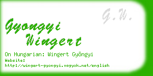 gyongyi wingert business card